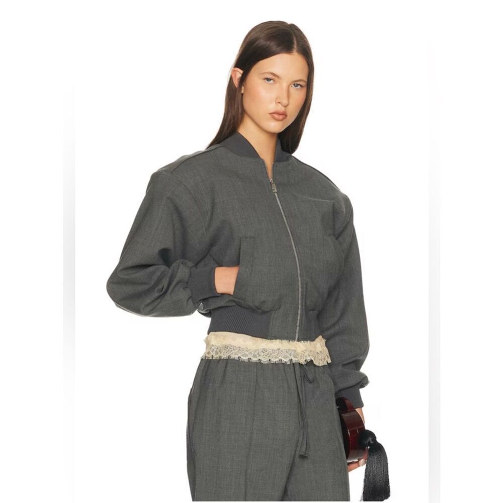 NEW HELSA Wool Blend Bomber Jacket - Picture 4 of 14